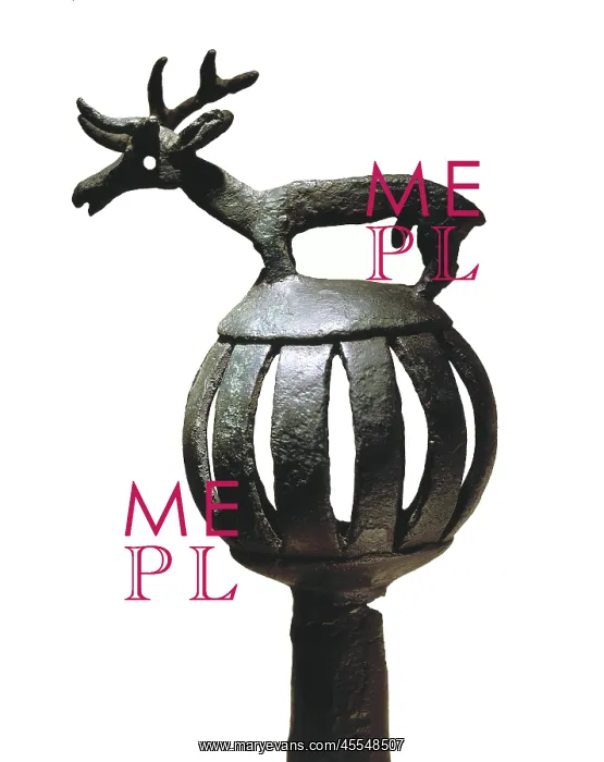 : Stick handle with figure of a stag 7th BC. Bronze : Stick handle with figure of a stag 7th BC. Bronze