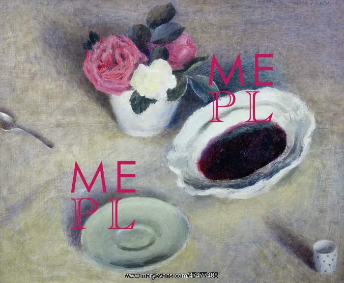  : Still-life with Blackcurrants ' with roses