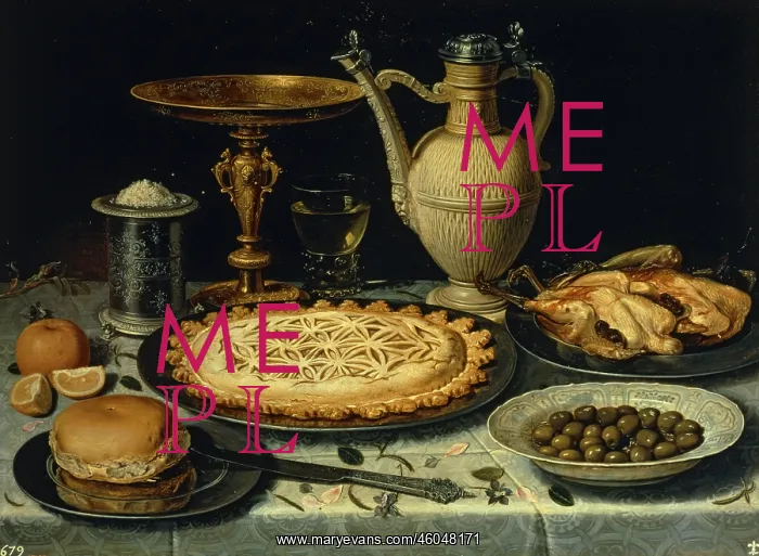 : Still-life with pastry and pitcher : Still-life with pastry and pitcher