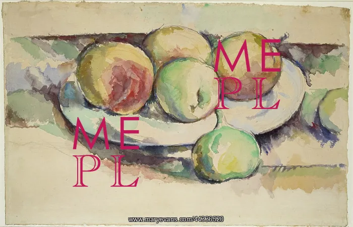 : Still-life of Peaches and Figs, by Paul Cezanne : Still-life of Peaches and Figs, by Paul Cezanne