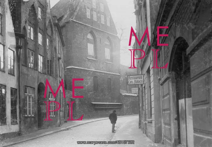 : Stille Gasse in Luebeck, 1912 : Stille Gasse in Luebeck, 1912