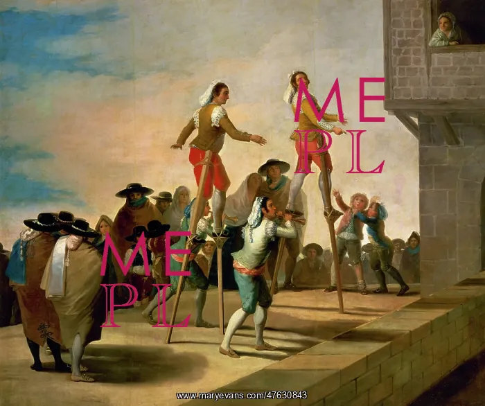: Stilts, 1791-1792, by Francisco de Goya : Stilts, 1791-1792, by Francisco de Goya