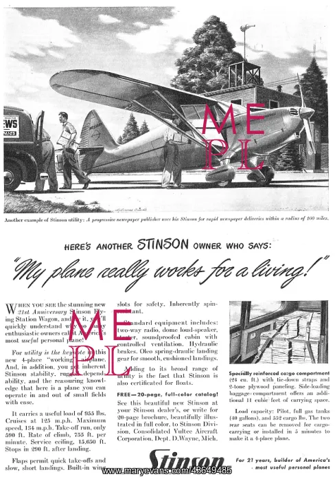 : Stinson Flying Station Wagon : Stinson Flying Station Wagon