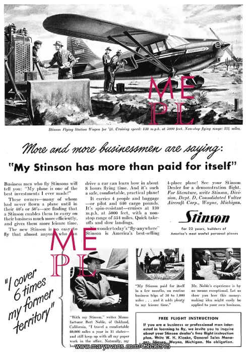 : Stinson Flying Station Wagon : Stinson Flying Station Wagon