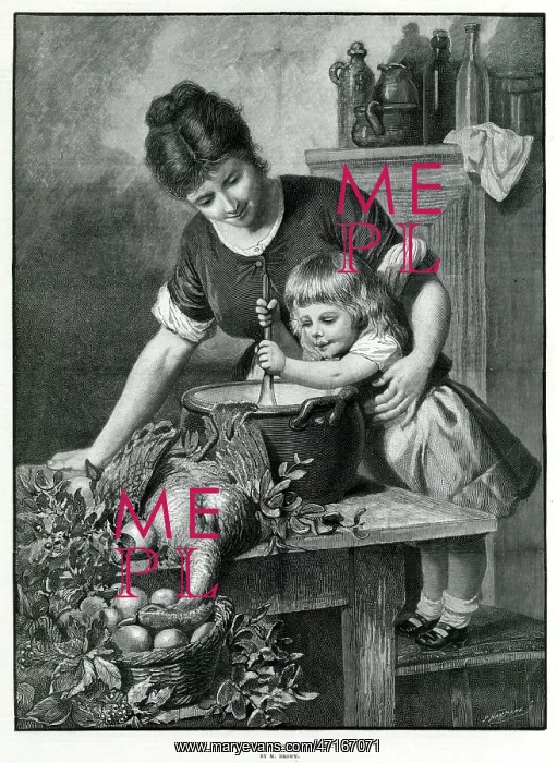 : Stirring the pudding 1889 : Stirring the pudding 1889