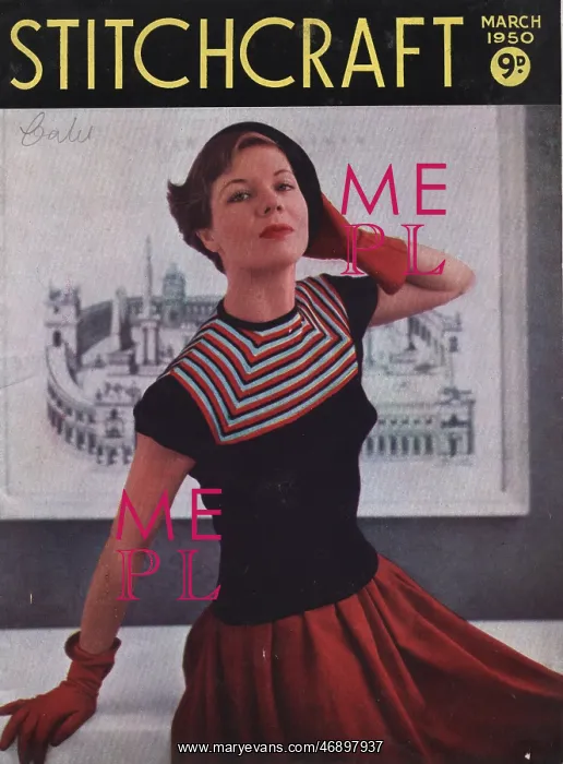: Stitchcraft 1950's - 1950's, front cover, posing : Stitchcraft 1950's - 1950's, front cover, posing