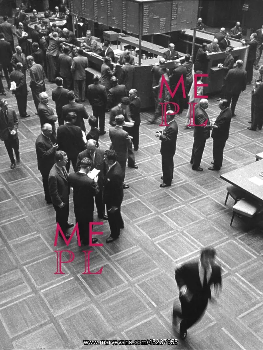 : Stock exchange in Frankfurt 1958 : Stock exchange in Frankfurt 1958
