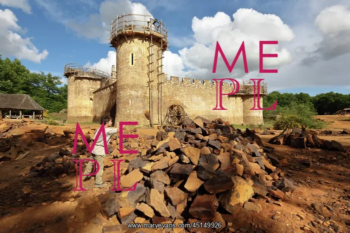 : Stone quarry, Chateau de Guedelon, Treigny, Burgundy, France : Stone quarry, Chateau de Guedelon, Treigny, Burgundy, France