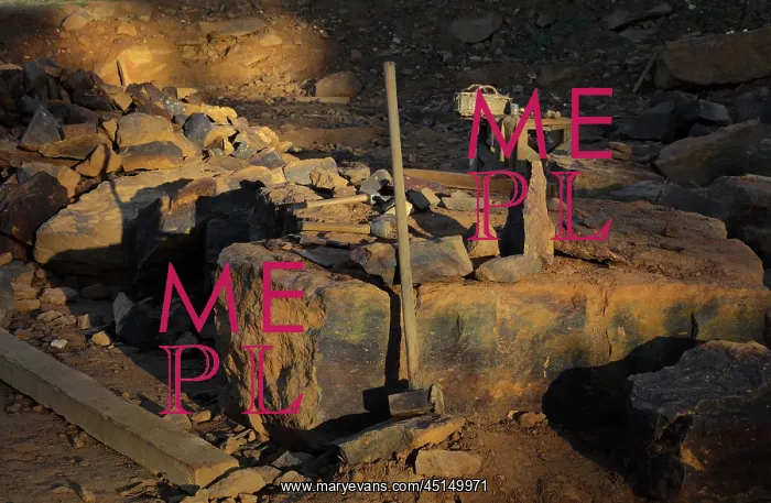 : Stone quarry, Chateau de Guedelon, Treigny, Burgundy, France : Stone quarry, Chateau de Guedelon, Treigny, Burgundy, France