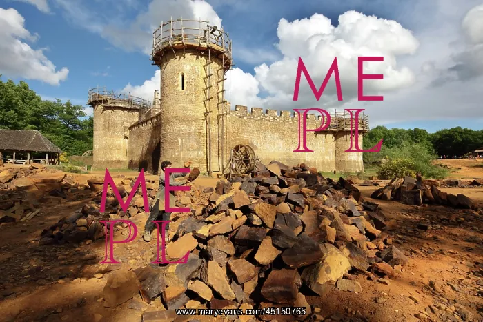  : Stone quarry, Chateau de Guedelon, Treigny, Burgundy, France