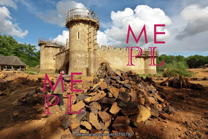 : Stone quarry, Chateau de Guedelon, Treigny, Burgundy, France : Stone quarry, Chateau de Guedelon, Treigny, Burgundy, France