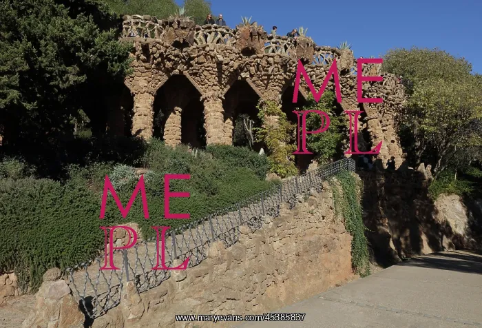 : Stone trees, Parc Guell, Barcelona : Stone trees, Parc Guell, Barcelona
