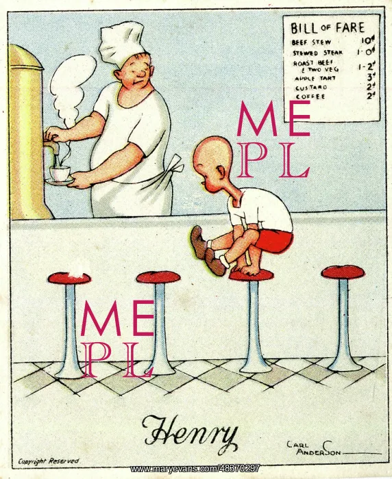: Stool Leap Frog, Henry cartoon : Stool Leap Frog, Henry cartoon