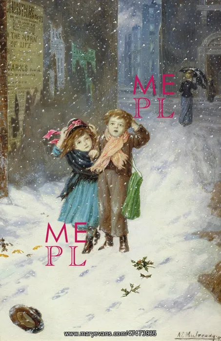 : Stop My Hat! ' children in the snow : Stop My Hat! ' children in the snow