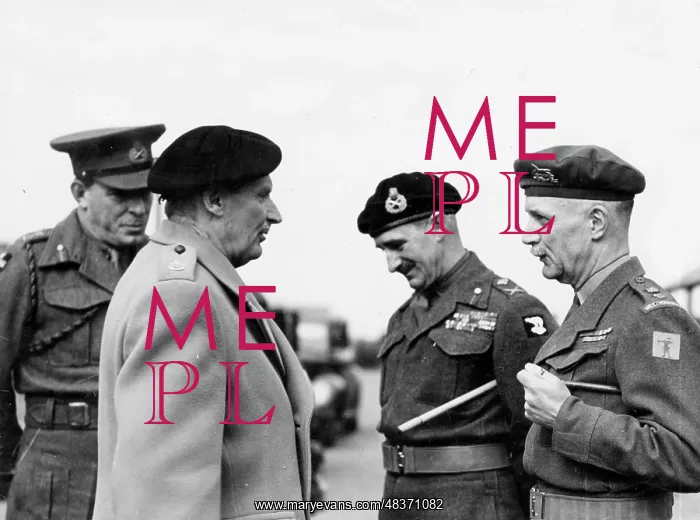 : Stopford, Montgomery and two other officers : Stopford, Montgomery and two other officers
