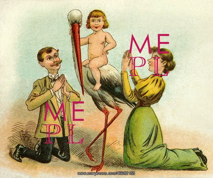 : Stork and childbirth : Stork and childbirth