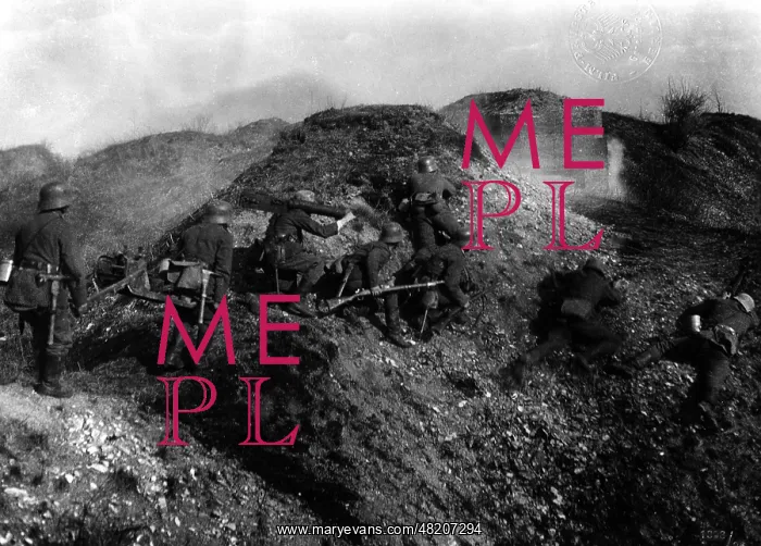 : Storming of a French position, 1916 : Storming of a French position, 1916