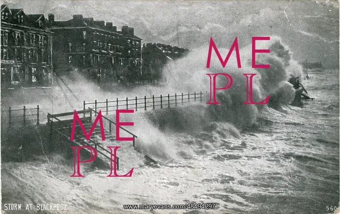 : Stormy Seafront, Blackpool, Lancashire : Stormy Seafront, Blackpool, Lancashire