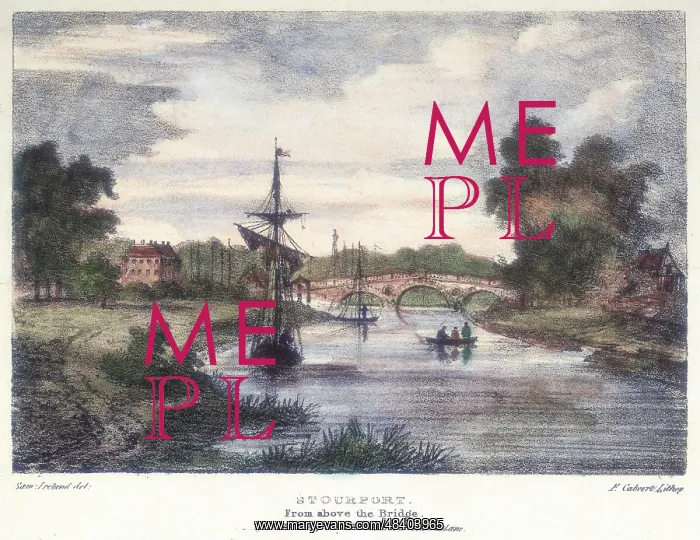 : Stourport-on-Severn from above the bridge. On : Stourport-on-Severn from above the bridge. On