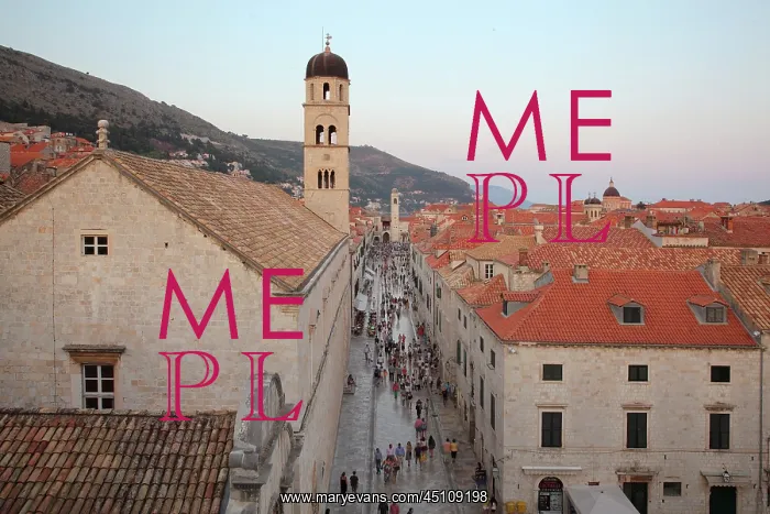 : Stradun and Franciscan monastery, Old Town, Dubrovnik : Stradun and Franciscan monastery, Old Town, Dubrovnik