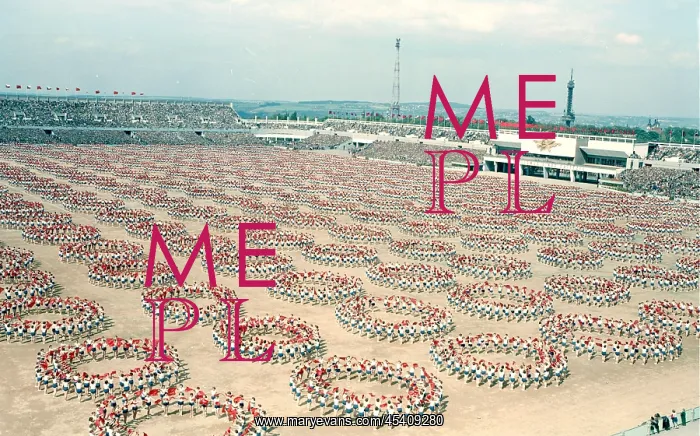 : Strahov stadium - aerial view - mass performance : Strahov stadium - aerial view - mass performance