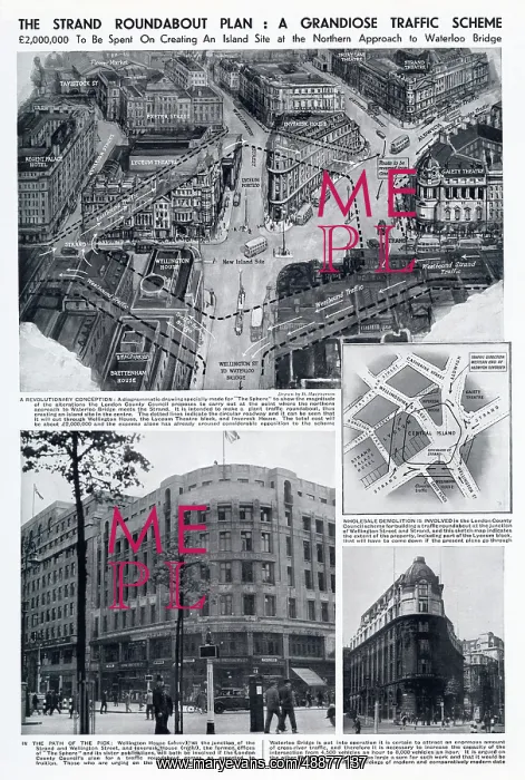 : Strand, London roundabout plans 1939 : Strand, London roundabout plans 1939