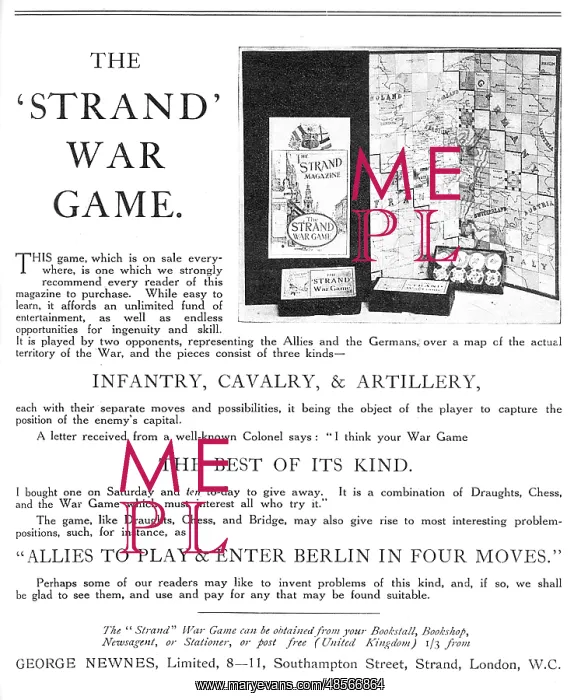 : The Strand War Game - WW1 board game : The Strand War Game - WW1 board game