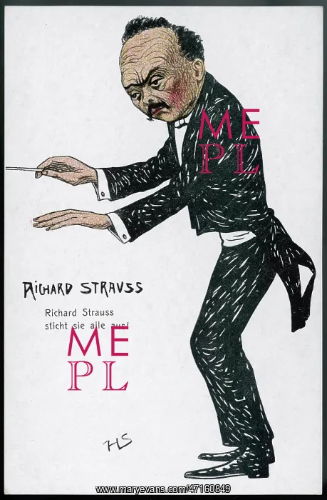  : STRAUSS. RICHARD STRAUSS (1864 - 1949), German musician conducting