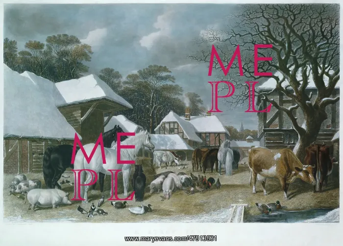 : A Straw Yard – winter farmyard : A Straw Yard – winter farmyard