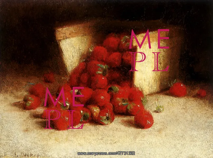 : Strawberries Spilling Out of a Box : Strawberries Spilling Out of a Box