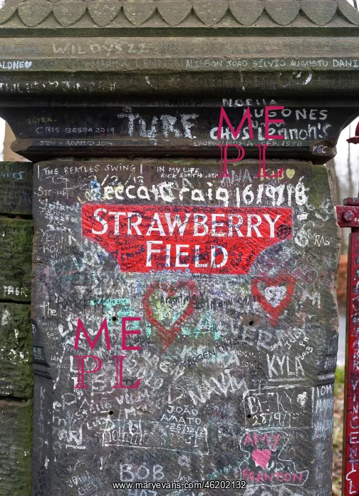 : Strawberry Field gate, Liverpool, England : Strawberry Field gate, Liverpool, England