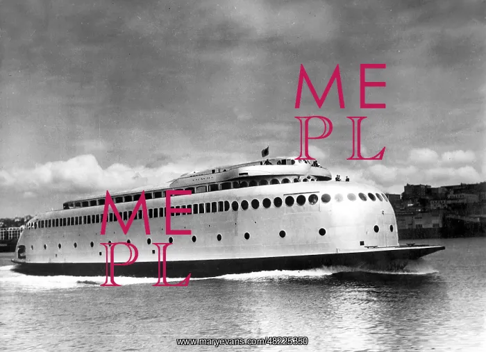 : Streamlined ferryboat, 1930 : Streamlined ferryboat, 1930