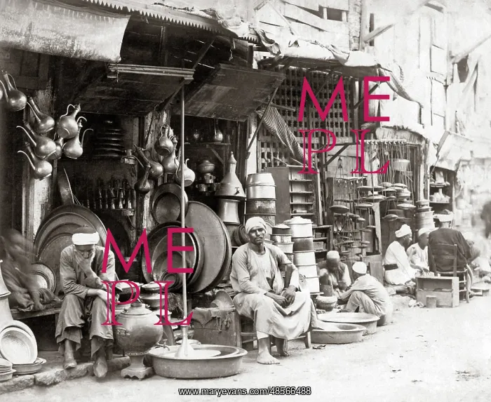  : Street bazaar, Cairo, circa 1880s
