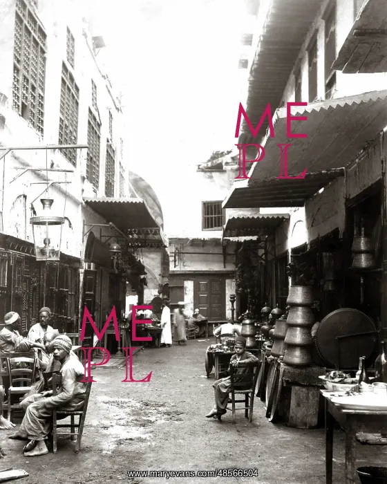  : Street bazaar, Cairo, circa 1880s