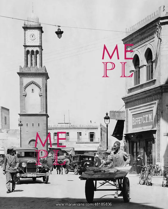 : Street in Casablanca, 1929 : Street in Casablanca, 1929