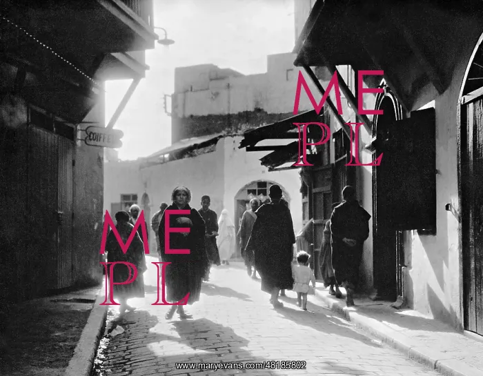 : Street in Casablanca, 1930 : Street in Casablanca, 1930