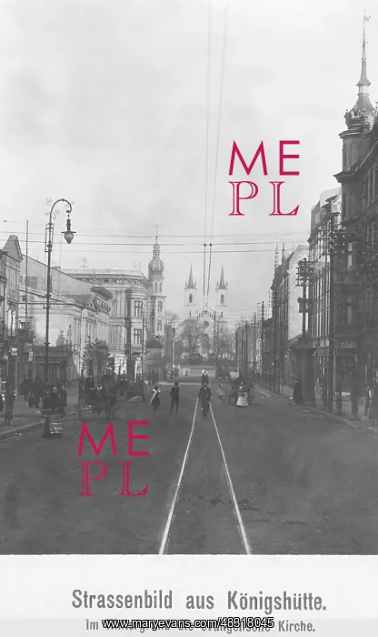 : Street in Chorzow, 1909 : Street in Chorzow, 1909