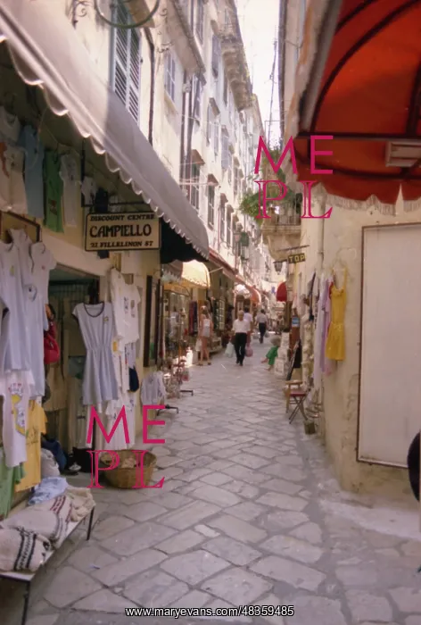 : A side street in Corfu, Greece : A side street in Corfu, Greece