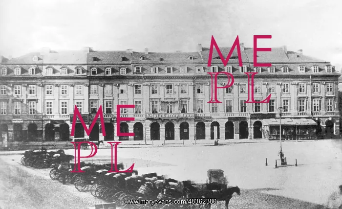 : Street An der Stechbahn in Berlin, 1865 : Street An der Stechbahn in Berlin, 1865