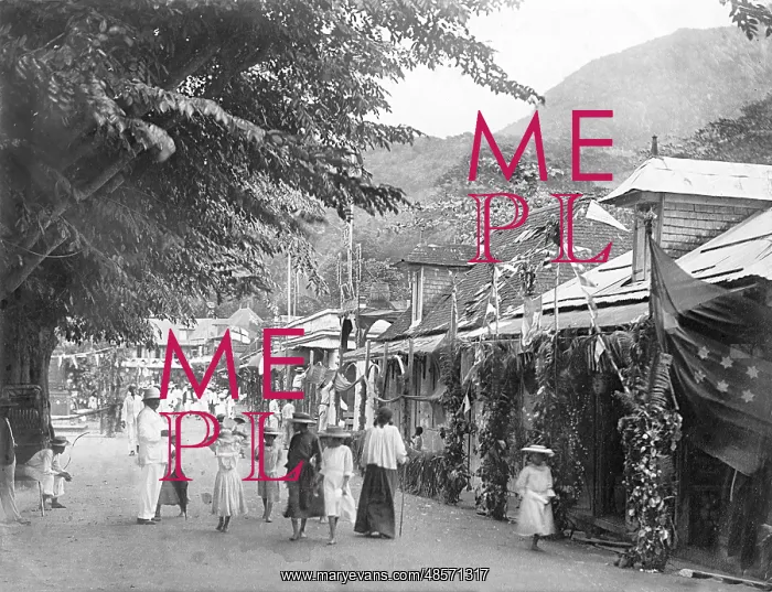 : Street in Mahe, Seychelles : Street in Mahe, Seychelles
