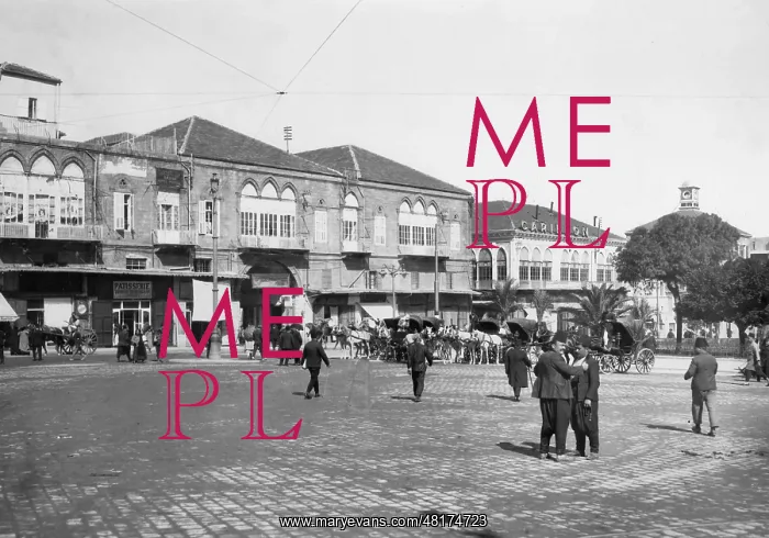: Street scene in Beirut, 1938 : Street scene in Beirut, 1938