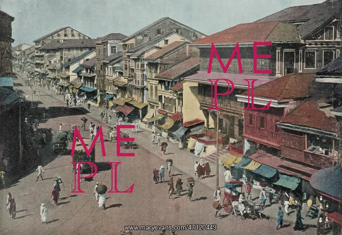 : Street Scene in Bombay : Street Scene in Bombay