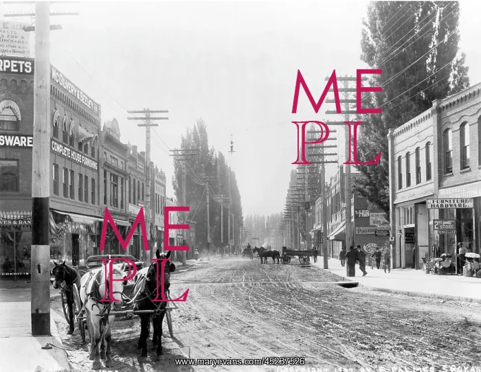 : Street scene, Lewiston, Idaho, ca. 1908? : Street scene, Lewiston, Idaho, ca. 1908?