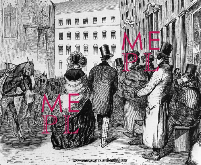 : Street scene in Vienna around 1848 : Street scene in Vienna around 1848