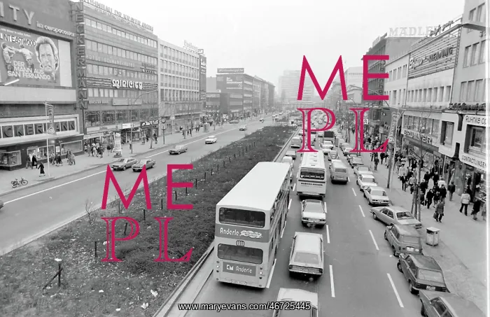 : Street scene, West Berlin, Germany : Street scene, West Berlin, Germany