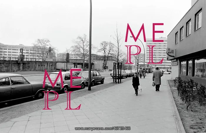 : Street scene, West Berlin, Germany : Street scene, West Berlin, Germany