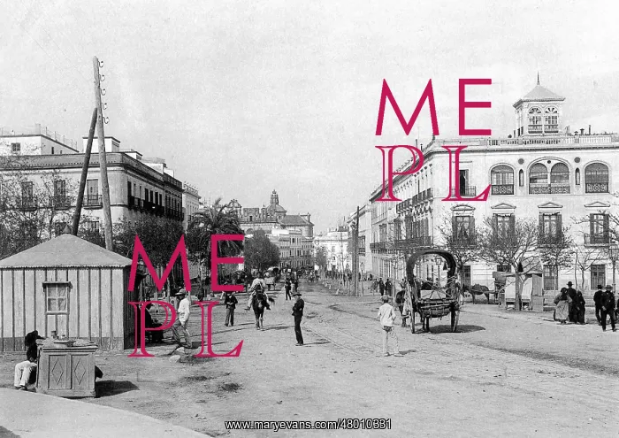 : Street in Seville, 1899 : Street in Seville, 1899