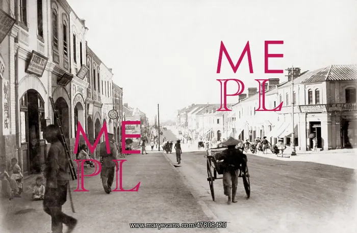  : Street in Tientsin, China c.1900