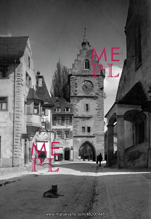 : Street in Ueberlingen, 1934 : Street in Ueberlingen, 1934