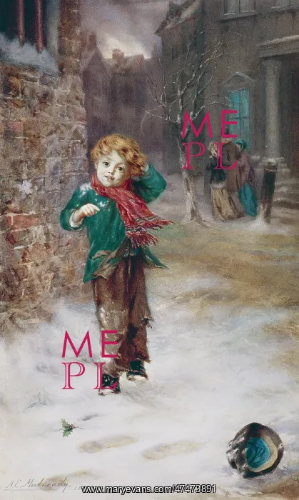 : Street Urchin in the Snow : Street Urchin in the Snow